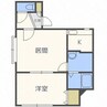 ＴＥＡＮＡ壱番館 1LDKの間取り