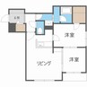 パークシティ新札幌 2LDKの間取り