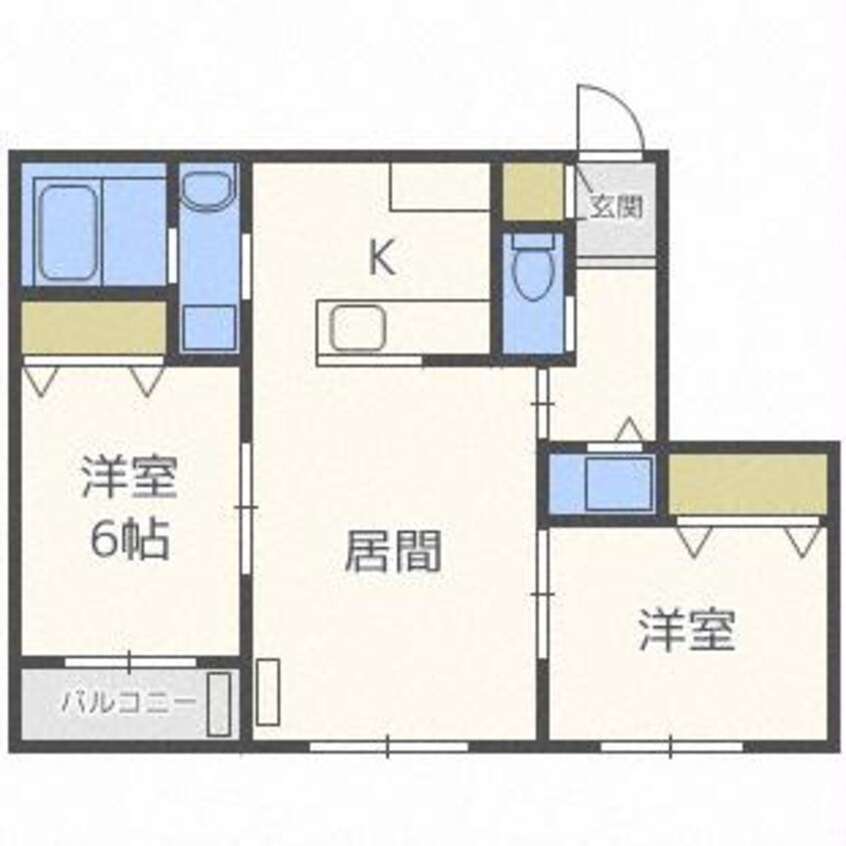 間取図 グランメール本通16