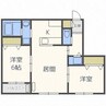 グランメール本通16 2LDKの間取り
