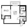 オルセー厚別中央III 1LDKの間取り