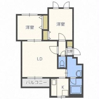 間取図 アモール厚別東