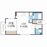 パレス柊 1LDKの間取り