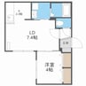 ALPHA本郷通II 1LDKの間取り