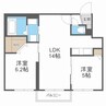 Ｃｏｍｆｙ栄通 2LDKの間取り