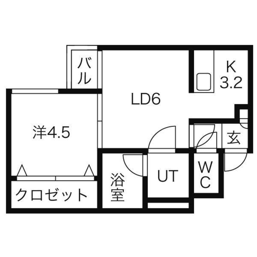 間取図 リトルズ新さっぽろ