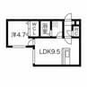 ティアラ南郷 1LDKの間取り