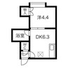 マスターズ18 1DKの間取り