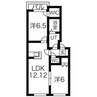 フォレスタ北野 2LDKの間取り