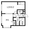 プラド新札幌 1LDKの間取り