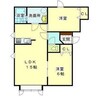 エルジュールB 2LDKの間取り