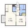 オルセー厚別中央ＩＩ　Ｂ棟 1LDKの間取り