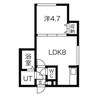 エクセル新札幌 1LDKの間取り