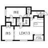 COMSAP新札幌　Ⅱ 2LDKの間取り