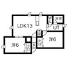 エスポアール 2LDKの間取り