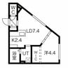 エアフォルク新さっぽろ 1LDKの間取り