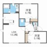 Ｓ・ＰＬＡＺＡ　ＩＩ 2LDKの間取り