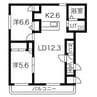プロスペラーレ 2LDKの間取り