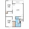 バティール本通Ｉ 2LDKの間取り