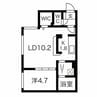 ORCHARD本通 1LDKの間取り