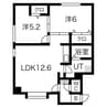 ダイアナハイツ 2LDKの間取り