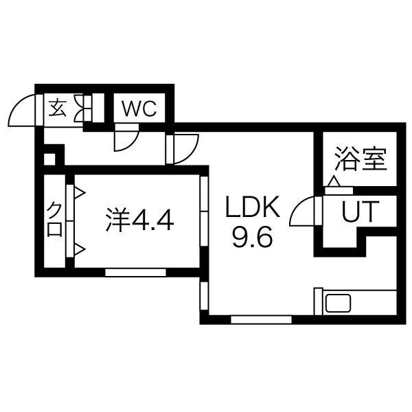 間取り図 レジデンス南郷通16丁目北 A