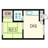 かねこマンション 1DKの間取り
