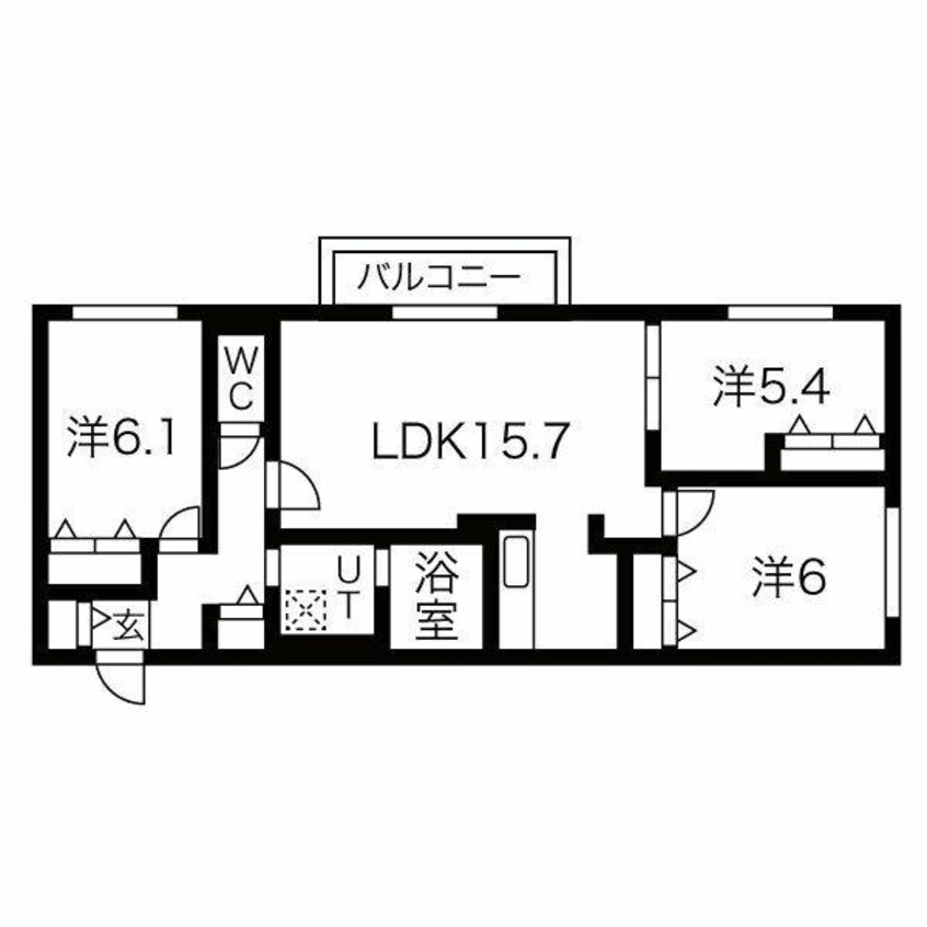 間取図 ｅｎ　本通１７