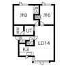 ハイツアザレア 2LDKの間取り