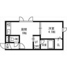 リッチタウン栄通六番館 1DKの間取り
