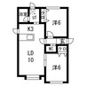 ドルトン12 2LDKの間取り