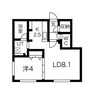 Birch 1LDKの間取り