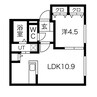 vallest222 1LDKの間取り