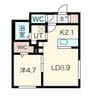 Elysee313 1LDKの間取り