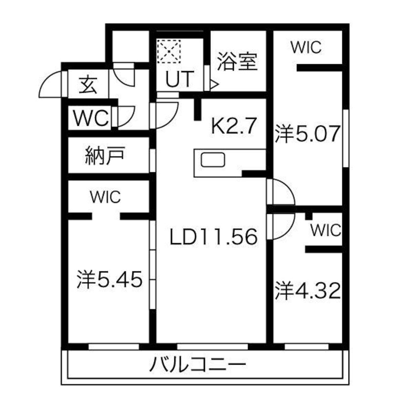 間取図 ブローブラン（Bouleau blanc)