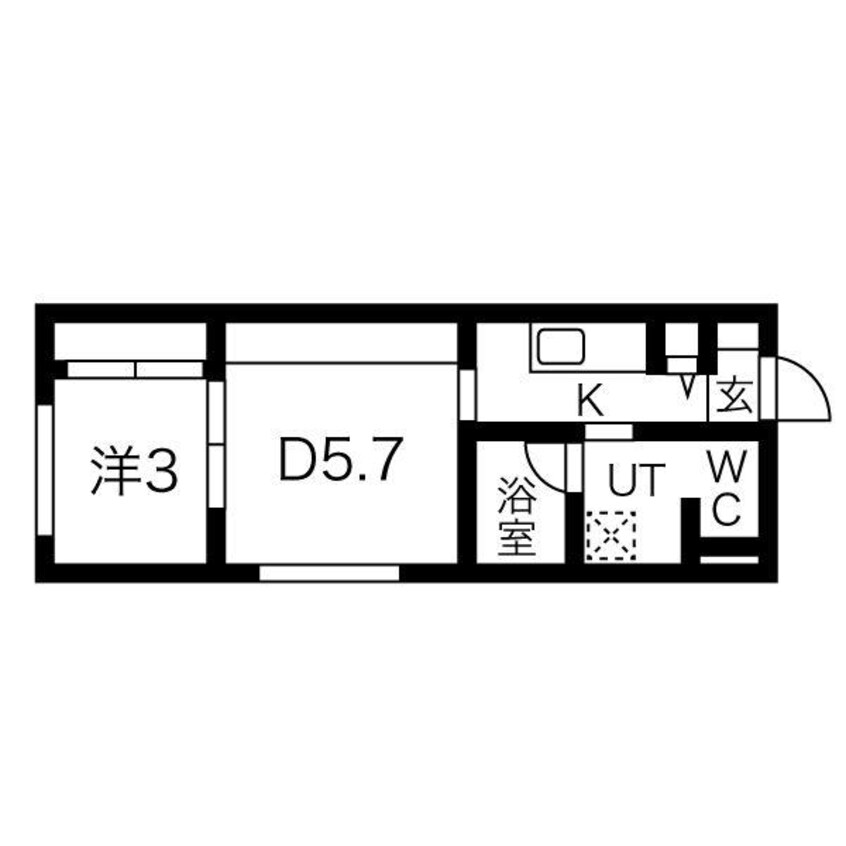 間取図 メニーズコート南郷13st