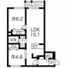 Asterope厚別南 2LDKの間取り