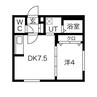 Maison Kamuy 本郷通 1DKの間取り