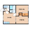 ハイツ武田 2DKの間取り