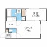 グランフォレスト 1LDKの間取り