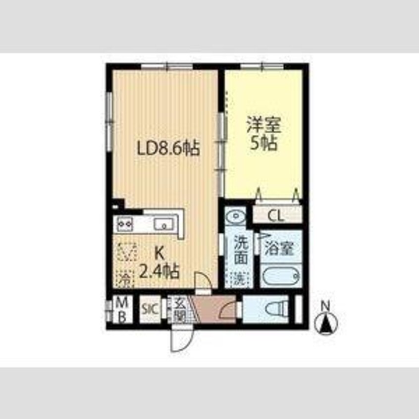 間取図 LA　Conforto厚別