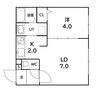 ラフィーネ南郷通 1LDKの間取り