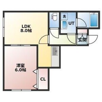 間取図 ラパス本通17Ⅱ