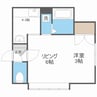 セゾン本通 1Kの間取り