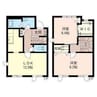 デルソールⅢ 2LDKの間取り