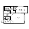 フロンティア 1LDKの間取り