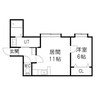 S.Uハイツ 1LDKの間取り