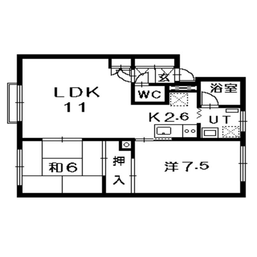 間取図 清田サンハイム3