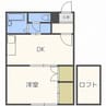 カスティーロ月寒東 1DKの間取り