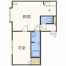 サンフラワー 1LDKの間取り